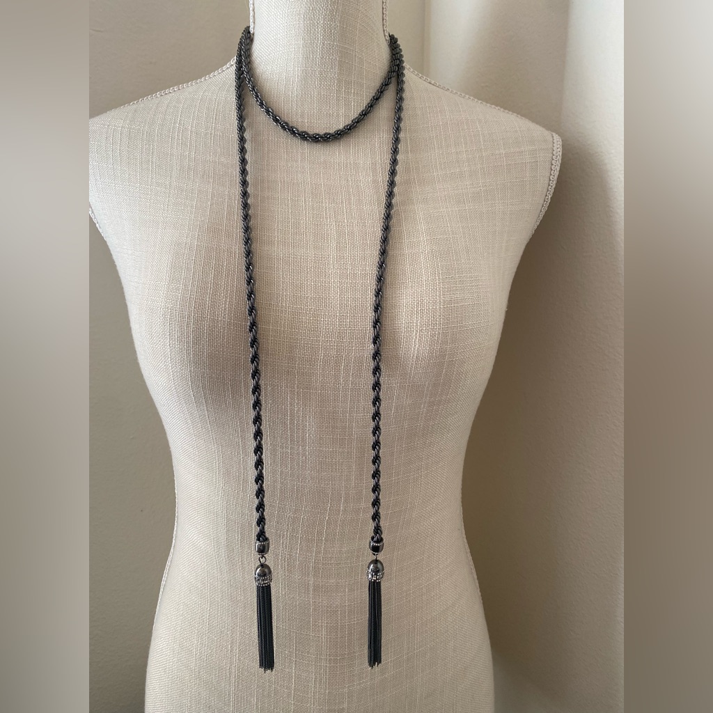 Whbm Chain Tassel Necklace